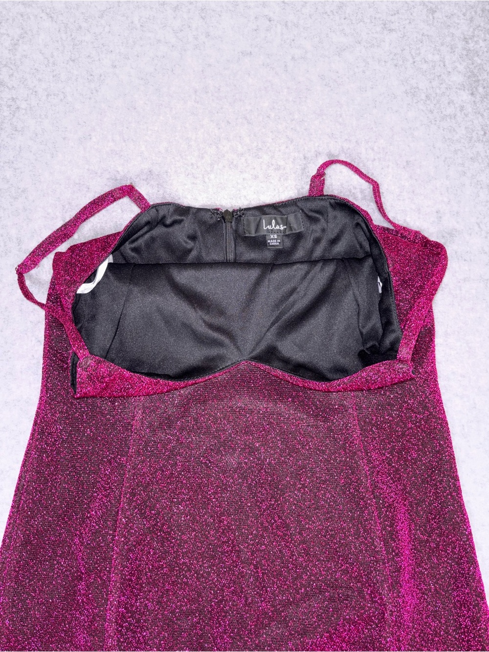 Lulus Pink Sparkly Mini Dress XS Party Bodycon - Picture 4 of 7